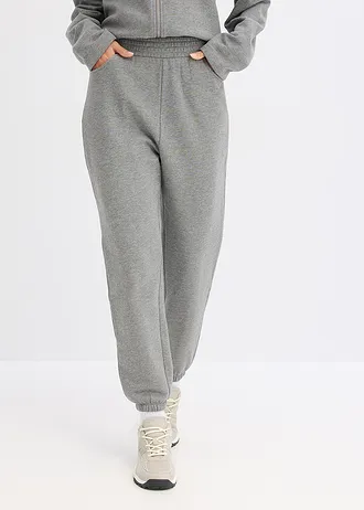Joggingbroek van biologisch katoen • grijs gemêleerd • bonprix online shop