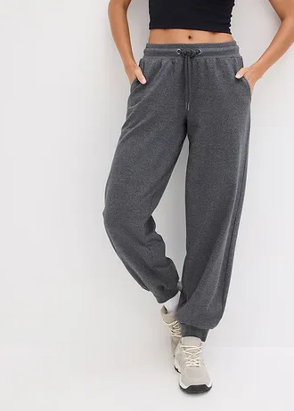 Pantalon de jogging, taille élastiquée, Couleur: gris chiné