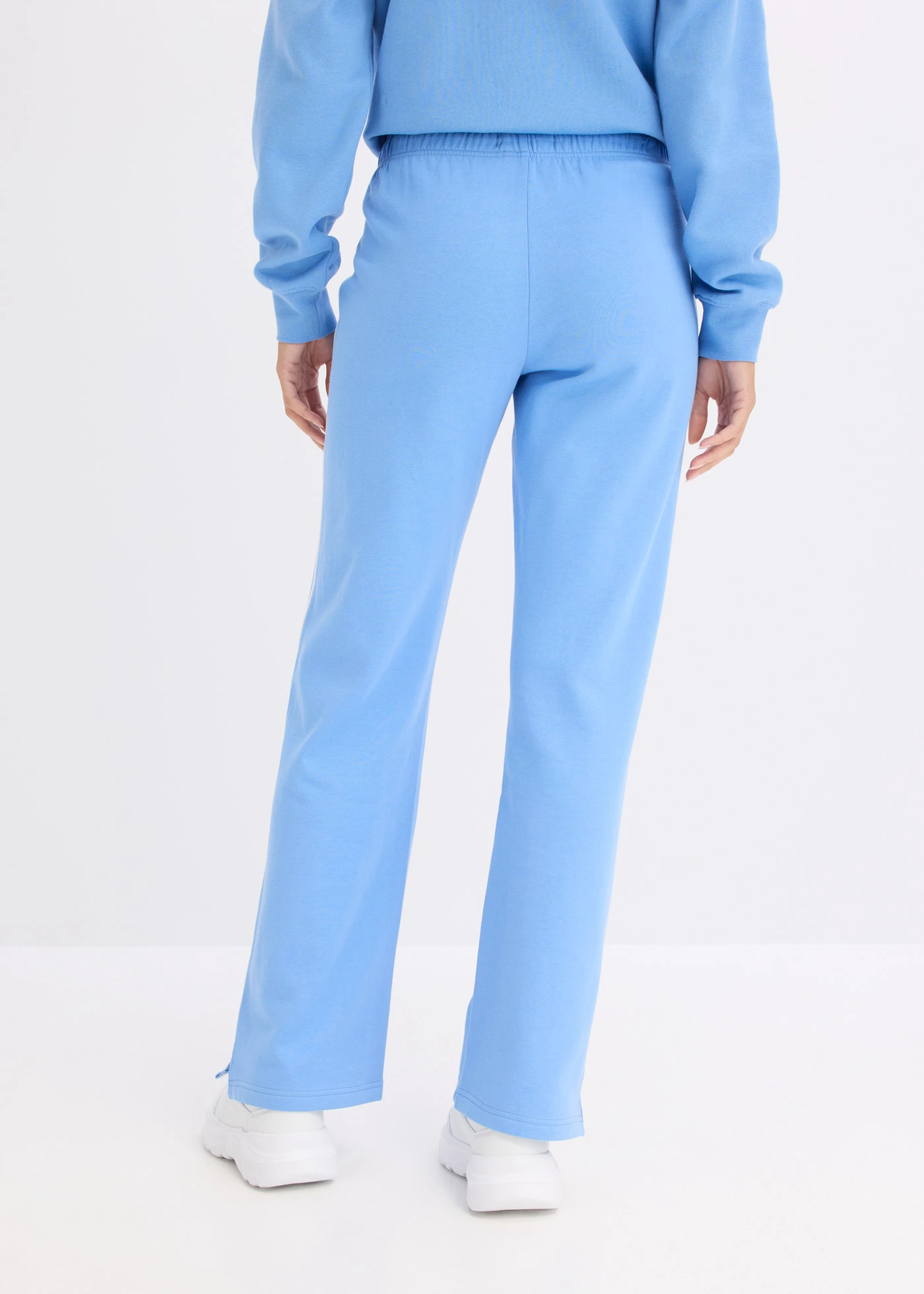 Joggingbroek van zwaar katoen (set van 2) • middenblauw/zwart • bonprix online shop