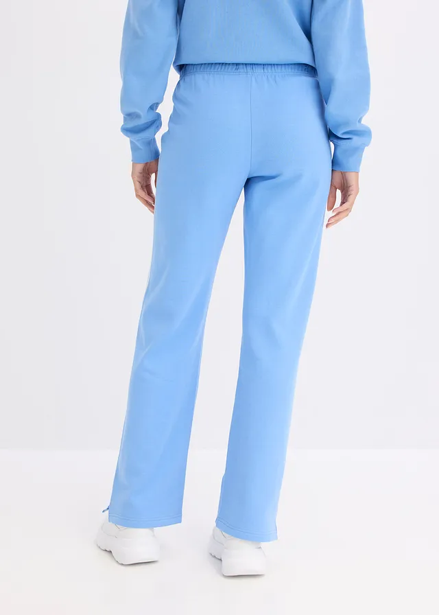 Joggingbroek van zwaar katoen (set van 2), Kleur: middenblauw-zwart