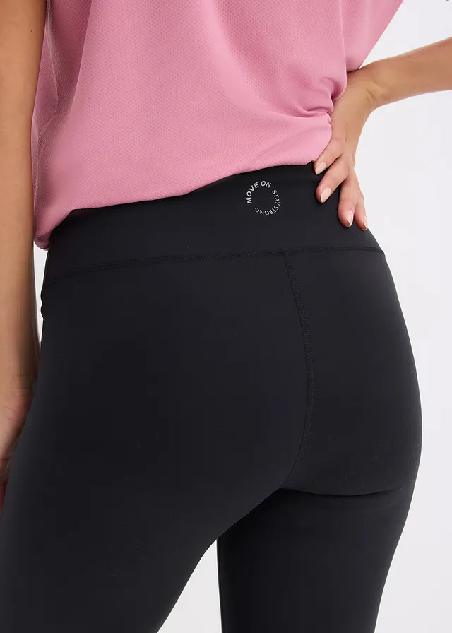 Sportieve capri-legging van stevige katoenachtige textuur • zwart • product-page.page-title-suffix