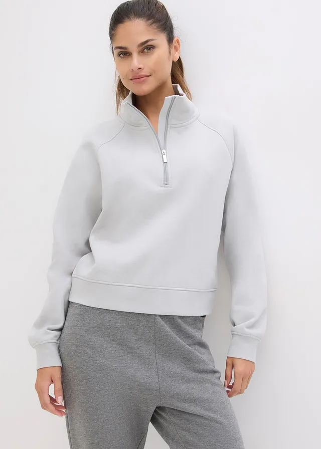 Sweater van biologisch katoen, Kleur: staalgrijs