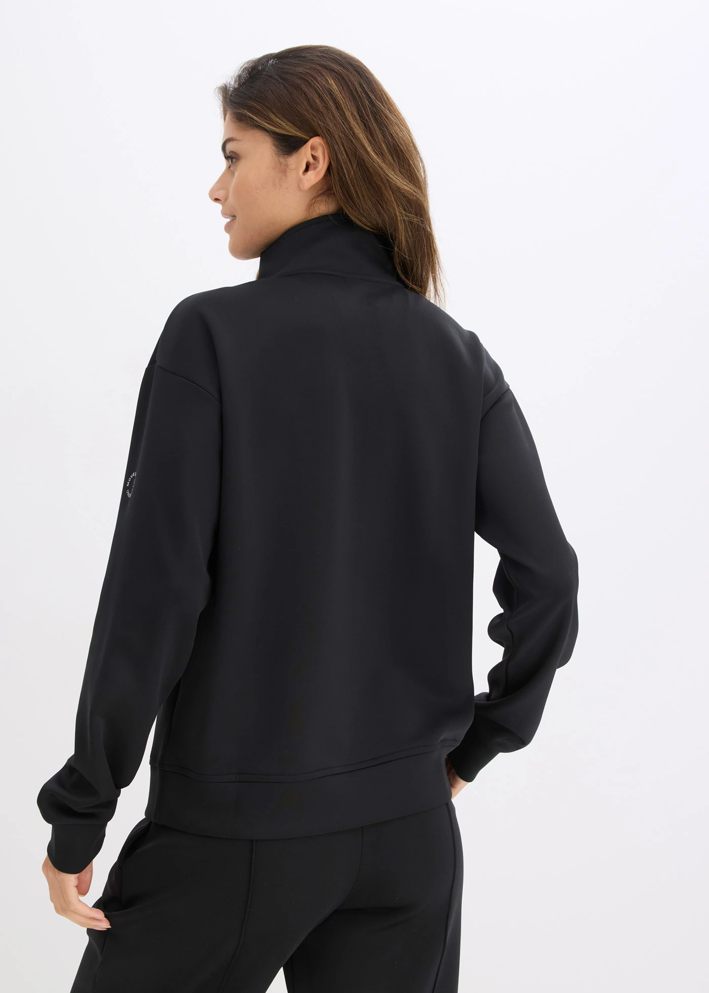 Jachetă sport cu guler înalt • negru • magazin bonprix