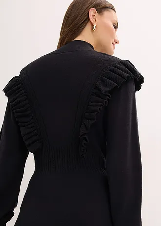 Gebreide jurk in een viscosemix • zwart • bonprix online shop