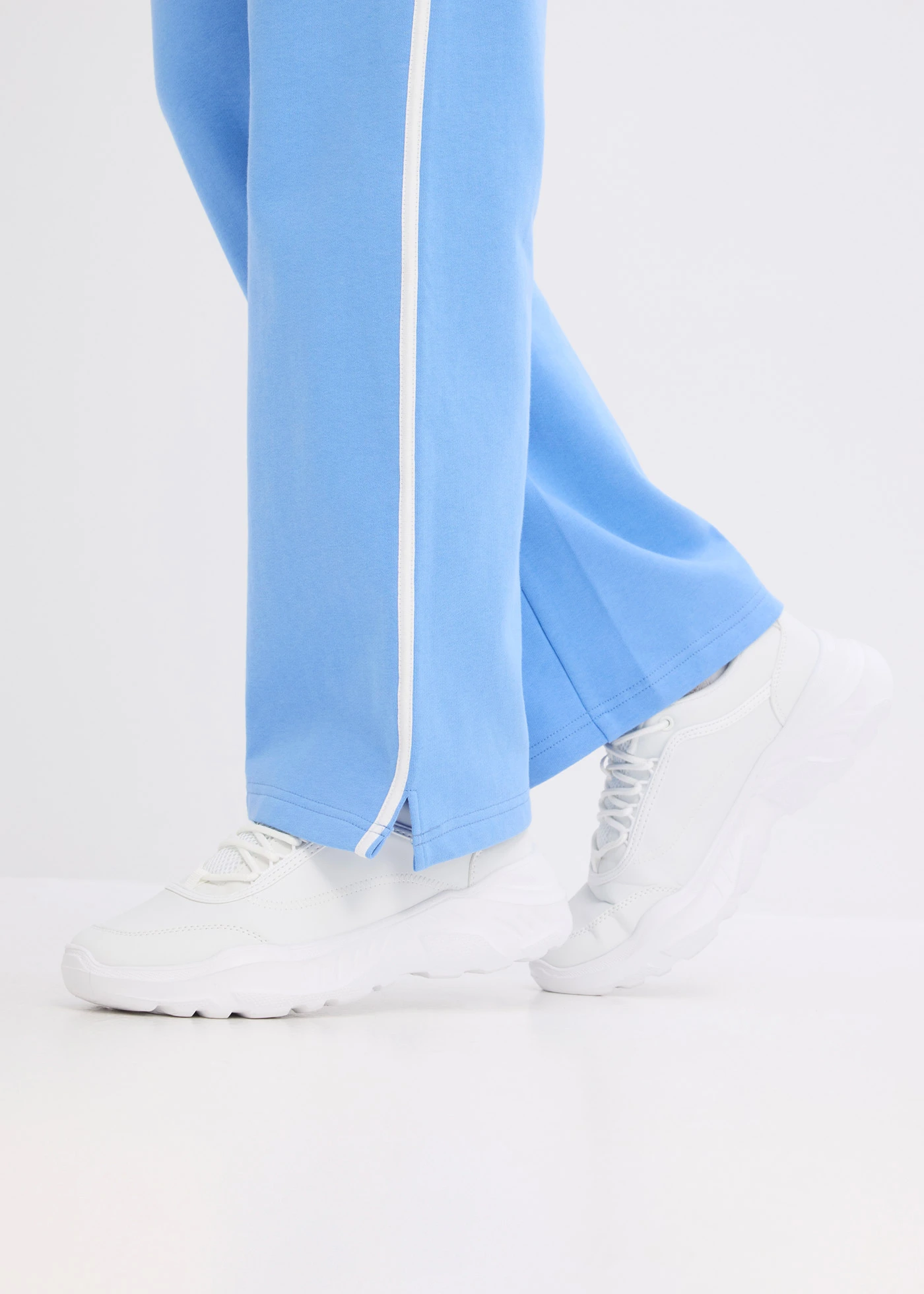 Joggingbroek van zwaar katoen (set van 2) • middenblauw/zwart • bonprix online shop