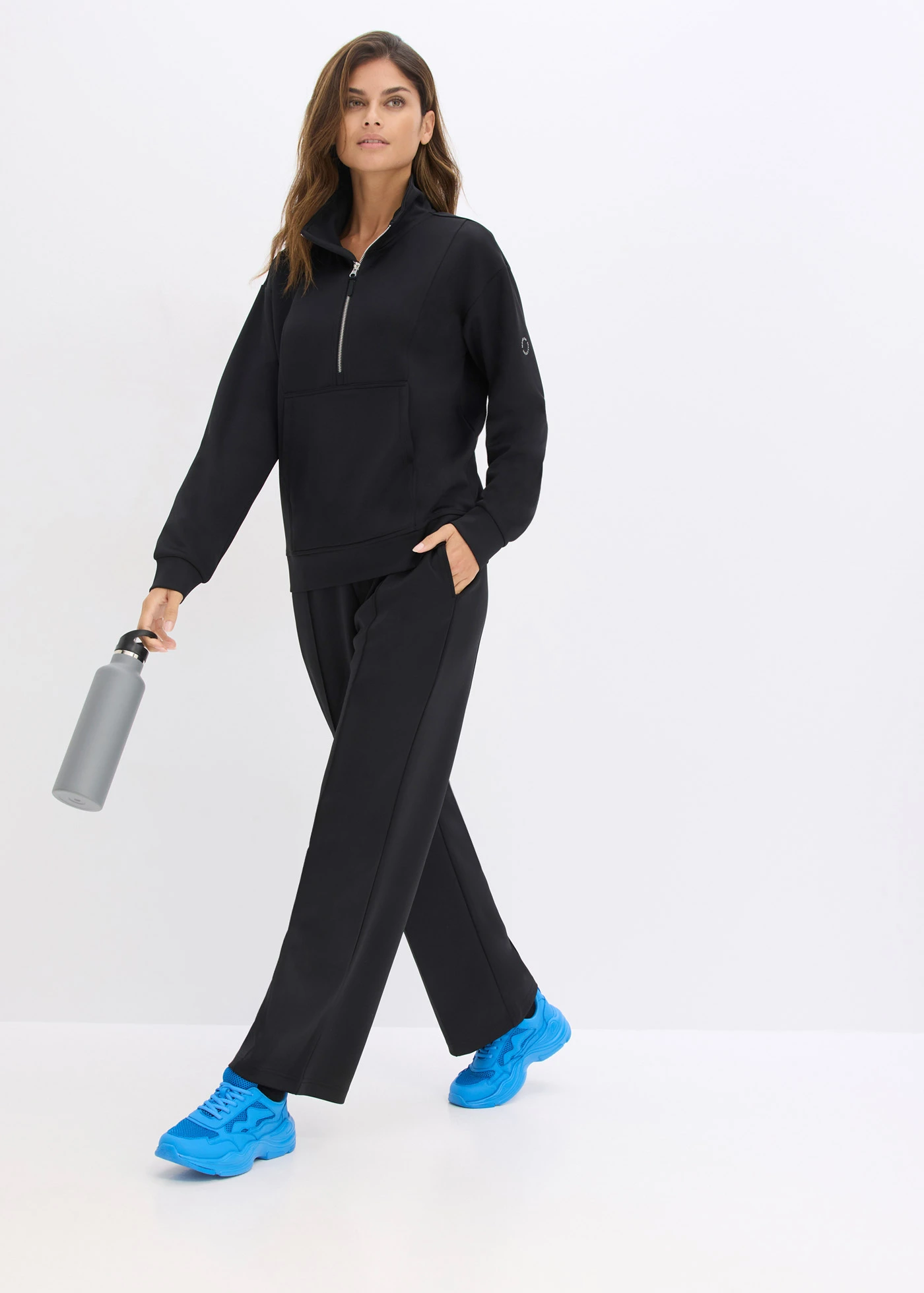 Veste de sport à col montant • noir • Boutique bonprix