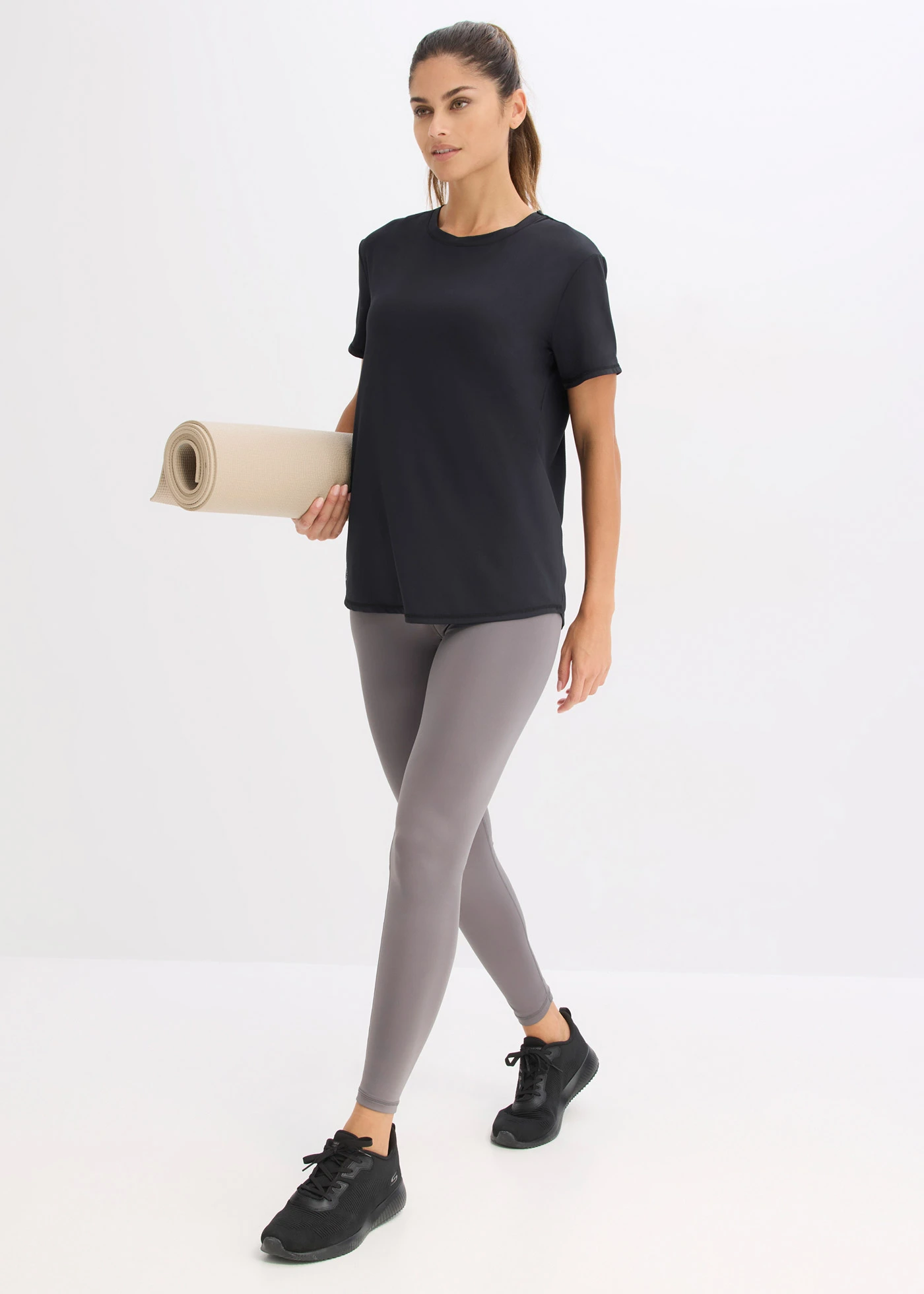 Oversized sportshirt met structuur look • zwart • bonprix online shop