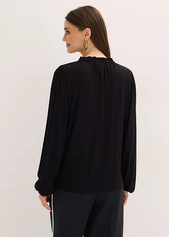 Longsleeve van viscosemix • zwart • bonprix online shop
