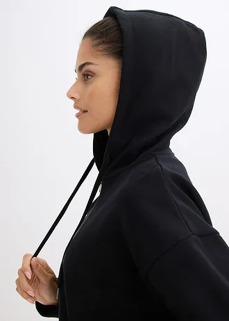 Bluza rozpinana z bawełną organiczną • czarny • sklep bonprix