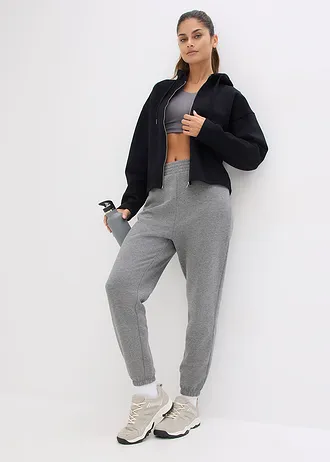 Bluza rozpinana z bawełną organiczną • czarny • sklep bonprix