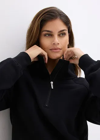 Bluza z czystej bawełny organicznej • czarny • sklep bonprix