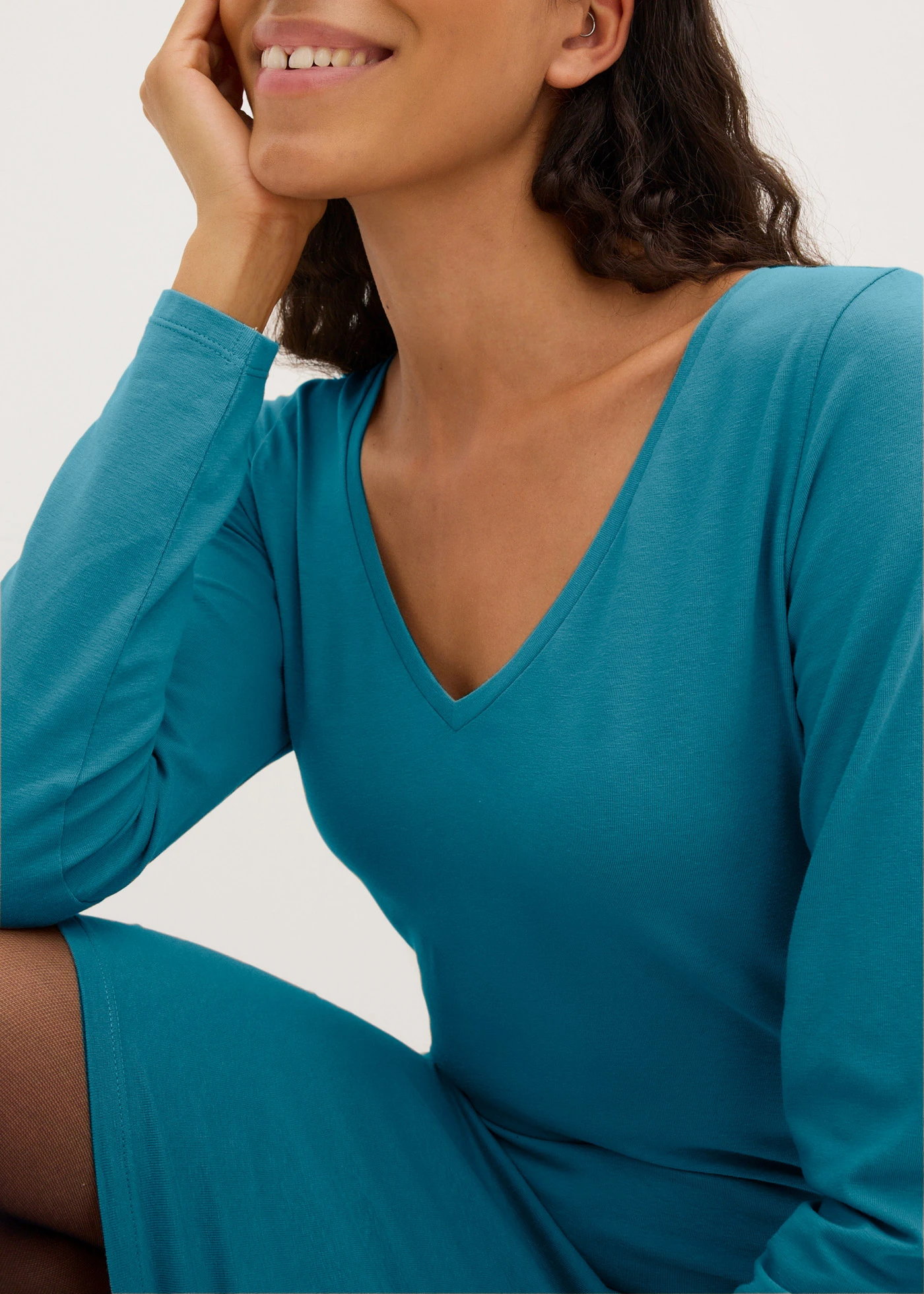 Lot de 2 robes en jersey viscose • rouge rubis+pétrole • Boutique bonprix