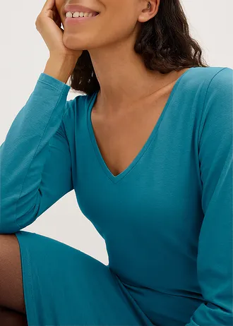 Lot de 2 robes en jersey viscose • rouge rubis+pétrole • Boutique bonprix