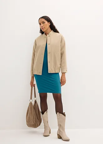 Lot de 2 robes en jersey viscose, Couleur: rouge rubis+pétrole