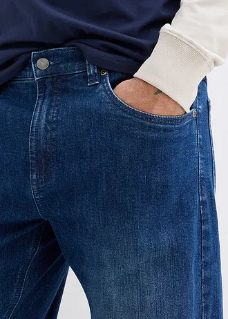 Strečové džíny Relaxed Fit, s organickou bavlnou, Straight • modrý denim • bonprix obchod