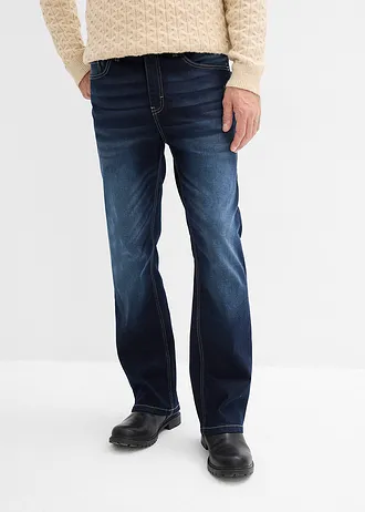 Jean classique à taille élastiquée, bootcut • bleu foncé denim • Boutique bonprix