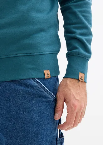 Sweat à col châle • vert poivre • Boutique bonprix