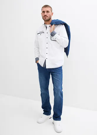 Chemise manches longues 100% coton • blanc • Boutique bonprix