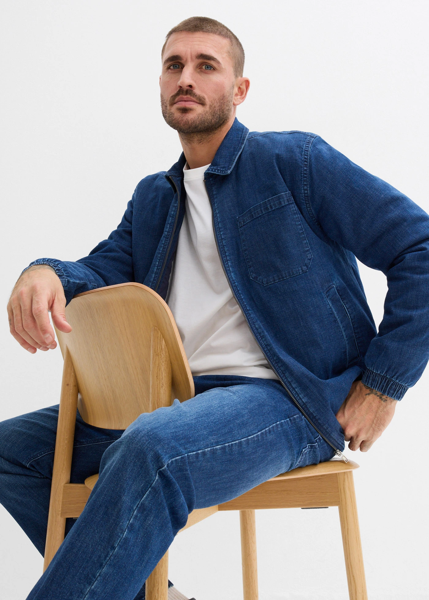 Veste en jean, regular • bleu denim • Boutique bonprix