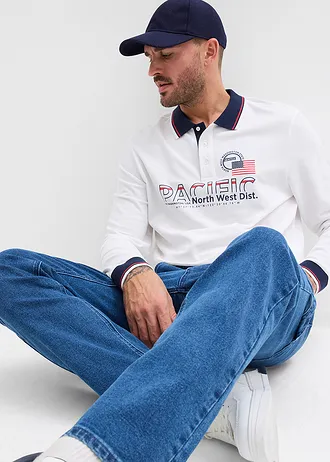 Relaxed fit carpenter jeans met elastische tailleband, straight • blauw denim used • bonprix online shop