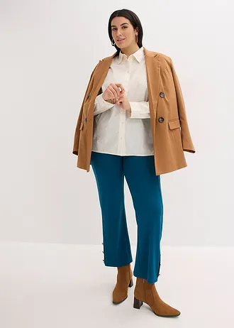 Dzsörzé nadrág Punto di Roma anyagból, szín: olajkék