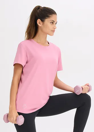 Oversized sportshirt met structuur look • mauve • bonprix online shop