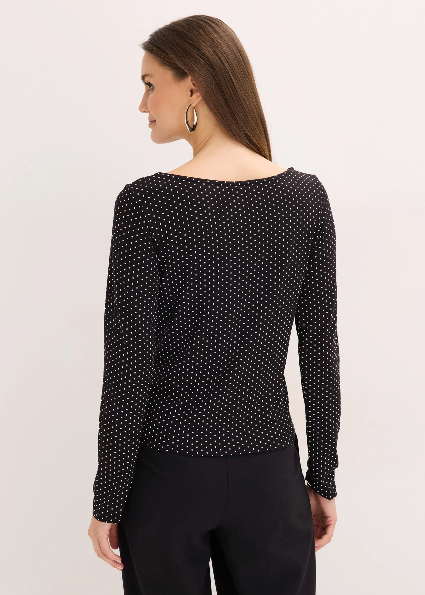 Shirt in een zachte viscosemix • zwart met wolwit • bonprix online shop