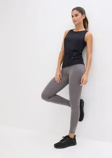 Sporttop met plooien, sneldrogend, Kleur: zwart