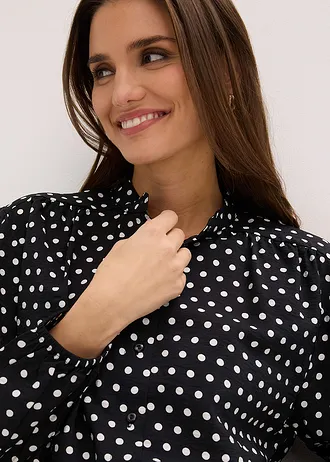 Oversized blouse • gestipt zwart • bonprix online shop