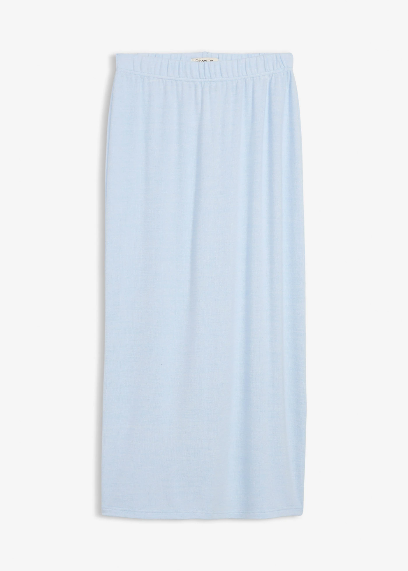 Spódnica dżersejowa z dzianiny • niebieski pudrowy melanż • sklep bonprix