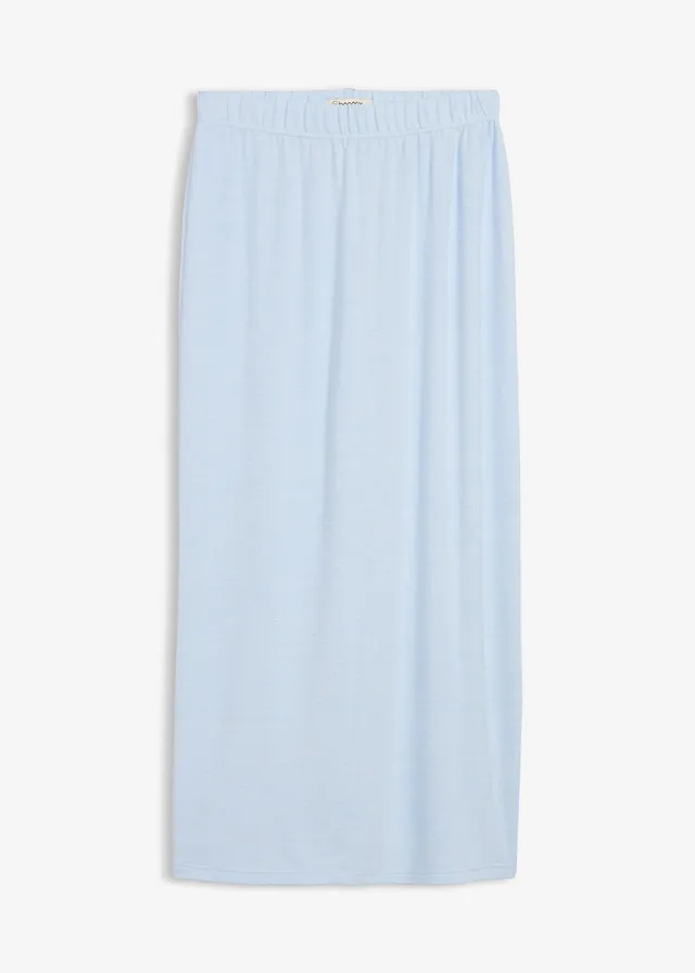 Jersey rok in gebreide look • poederblauw gemêleerd • bonprix online shop