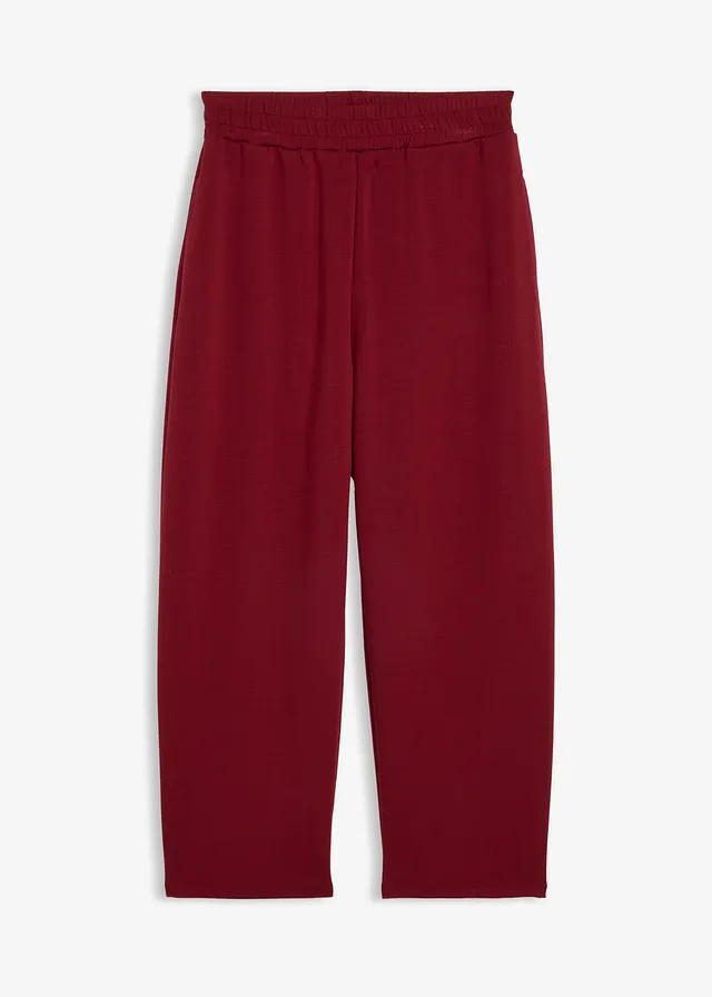 Jersey broek van scuba in barrel model, Kleur: robijnrood