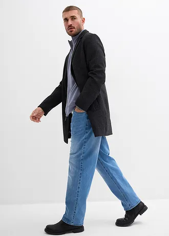 Strečové džíny Loose Fit, Straight • středně modrý denim • bonprix obchod