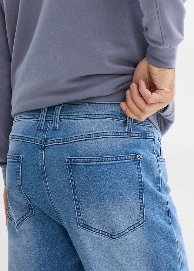 Strečové džínsy, Loose Fit, rovné • stredne modrá denim • obchod bonprix
