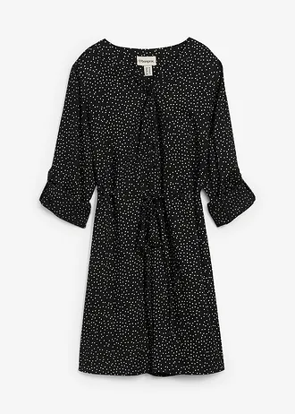 2-in-1 zwangerschapsjurk van soepele viscose • donkerblauw-wit gestippeld • bonprix online shop