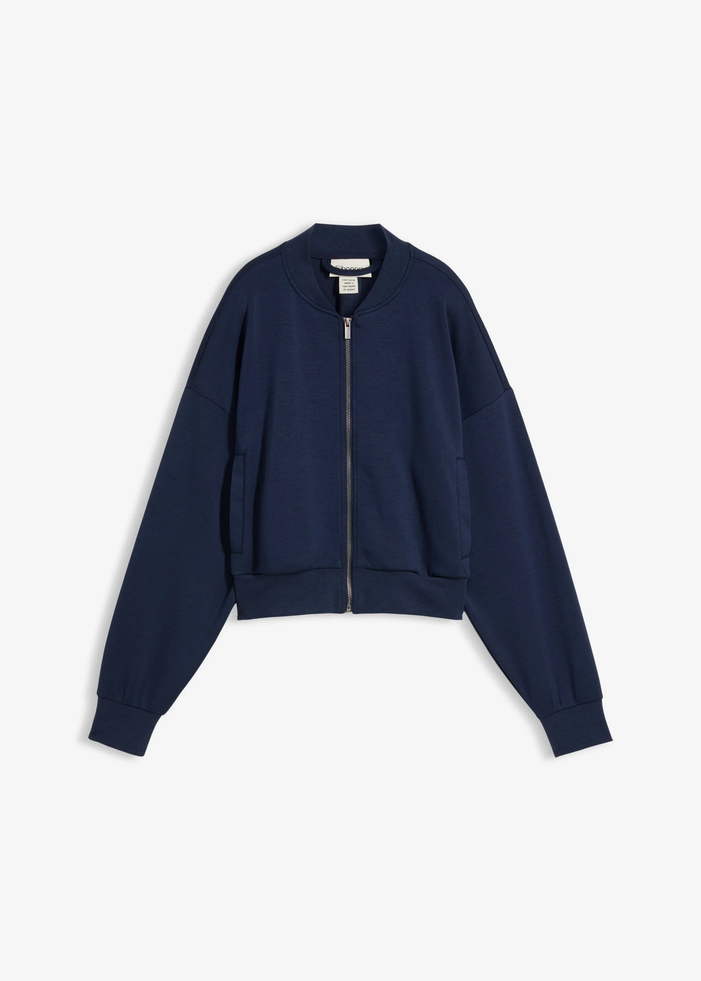 Bomber van zachte viscosemix • donkerblauw • bonprix online shop