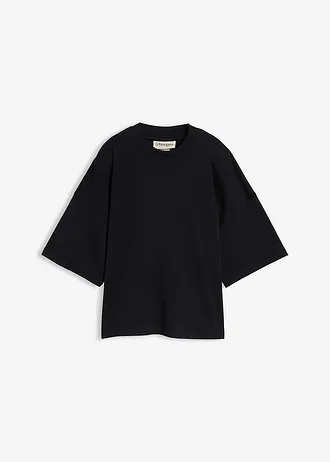 T-shirt court et oversize en coton épais