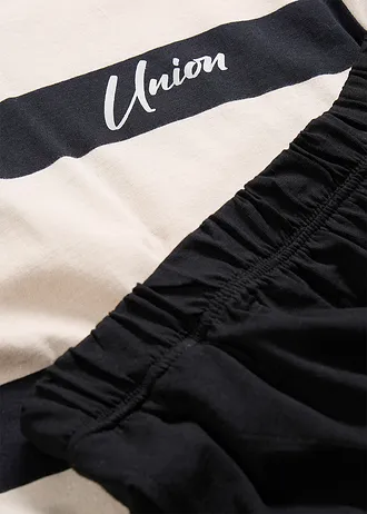 Shortama van katoen • steengrijs-zwart • bonprix online shop