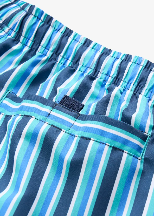 Zwemshort met zijzakken • blauw-groen gestreept • product-page.page-title-suffix