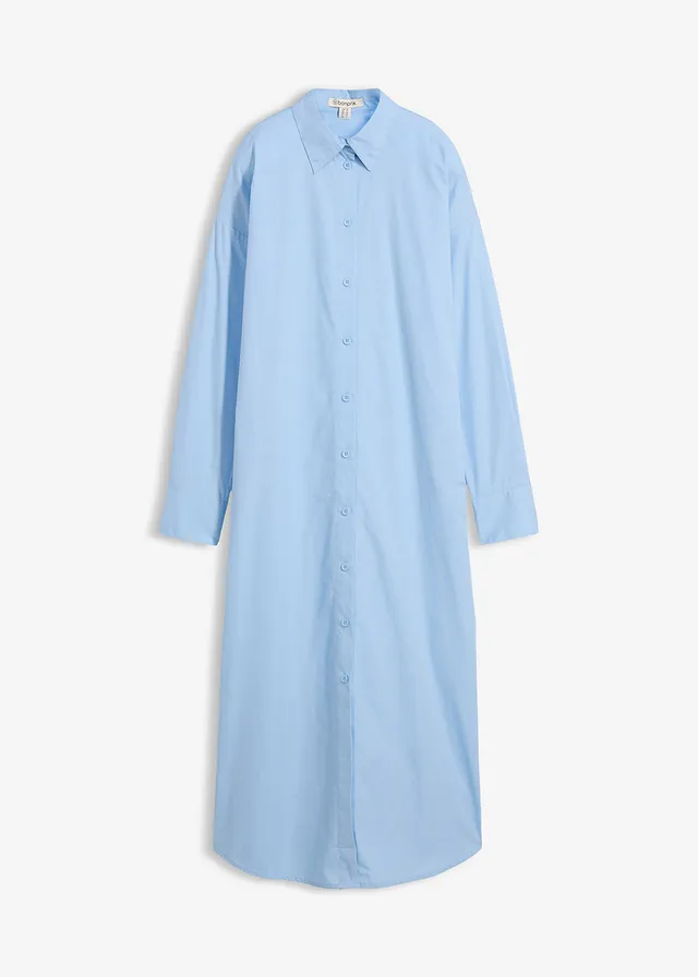 Robe-chemise 100% coton • bleu clair • Boutique bonprix