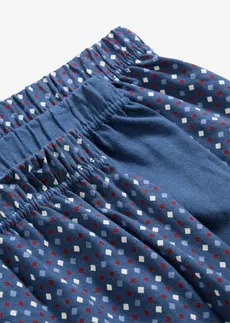 Volné boxerky s bavlnou (3 ks v balení) • modro-přírodní bílo-červená s grafickým potiskem + modrá • bonprix obchod