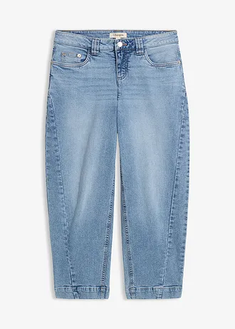 Blugi Barrel, Mid Waist, cropped