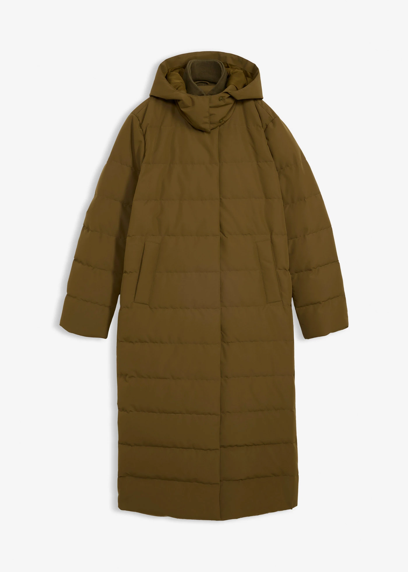 Doudoune longue et déperlante en duvet • olive • product-page.page-title-suffix