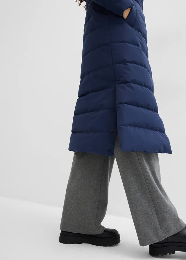 Doudoune longue et déperlante en duvet • bleu foncé • product-page.page-title-suffix