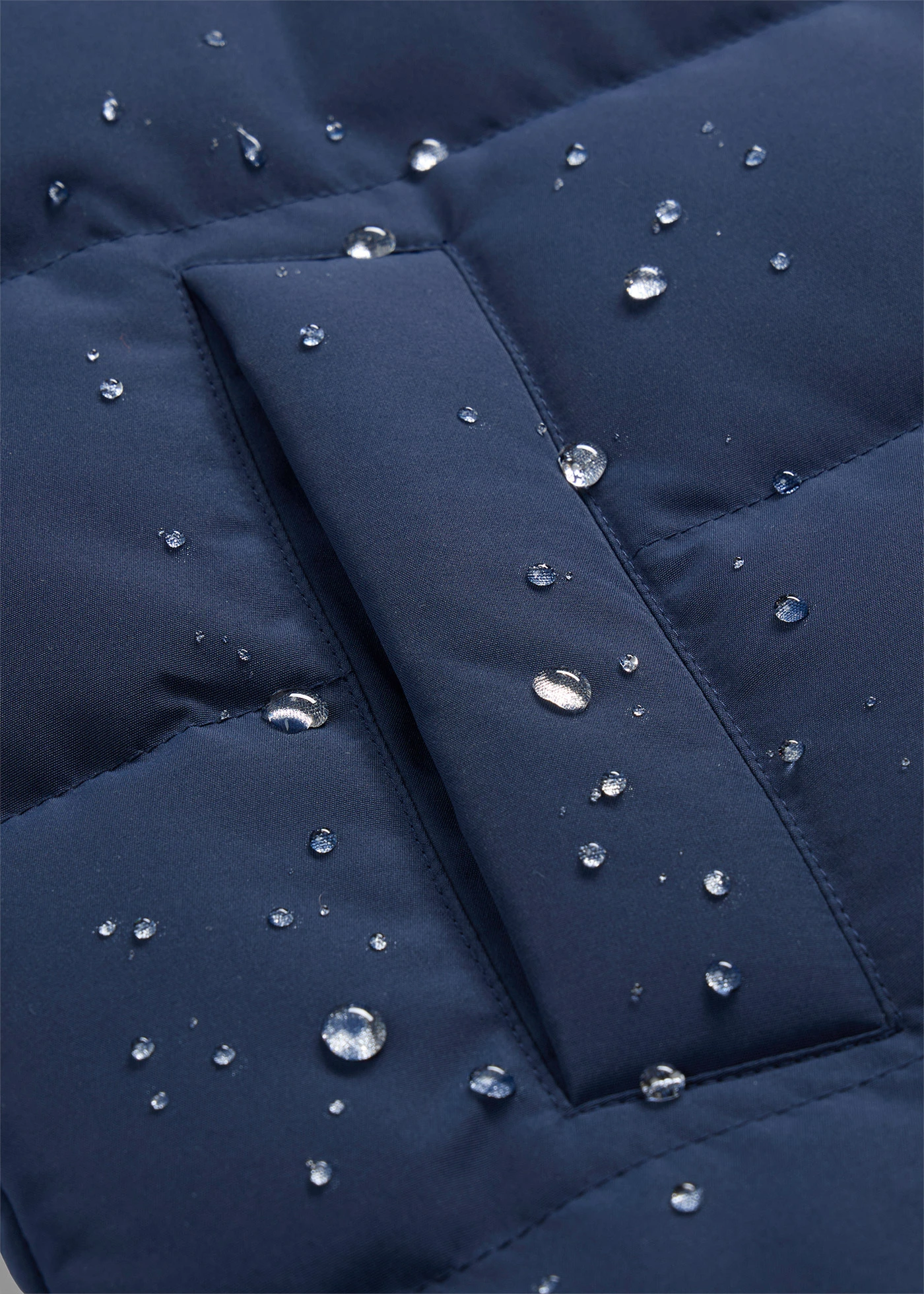 Doudoune longue et déperlante en duvet • bleu foncé • product-page.page-title-suffix