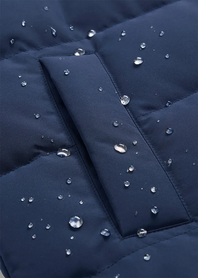 Doudoune longue et déperlante en duvet • bleu foncé • product-page.page-title-suffix
