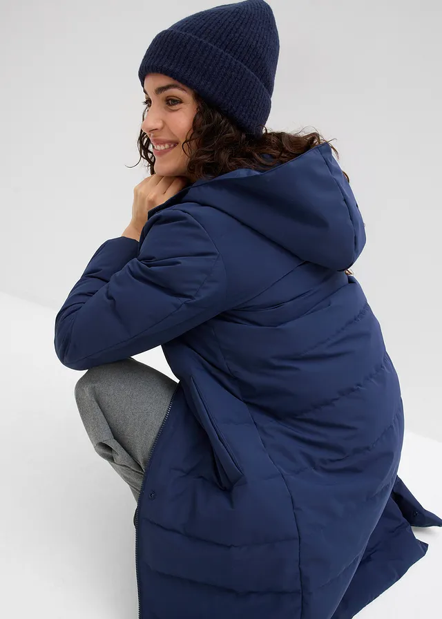 Doudoune longue et déperlante en duvet • bleu foncé • product-page.page-title-suffix