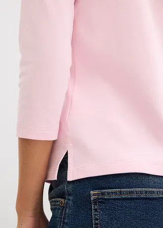 Bluză polo din bumbac organic 100% • roz cristal • magazin bonprix