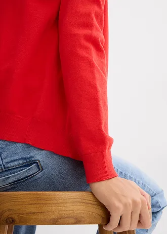 Kabátek z jemné pleteniny • jahodová • bonprix obchod