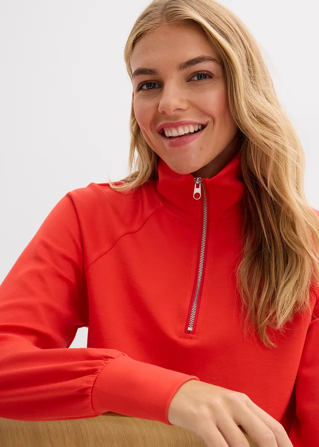 Sweater van zacht scuba • aardbeirood • product-page.page-title-suffix